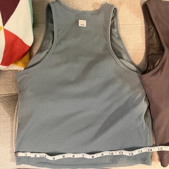 TWO Vuori Pose Plyo Tanks Green Brown Sz M - Picture 10 of 13